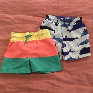 2 pairs of swim trunks